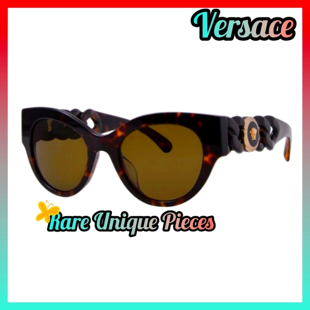 ‼️On SALE ‼️Versace Brown Patterned Sunglasses - Picture 1 of 10